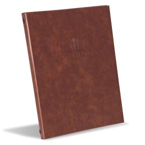 Faux Leather Menu A4 Burgundy - Pack 10 - IT02